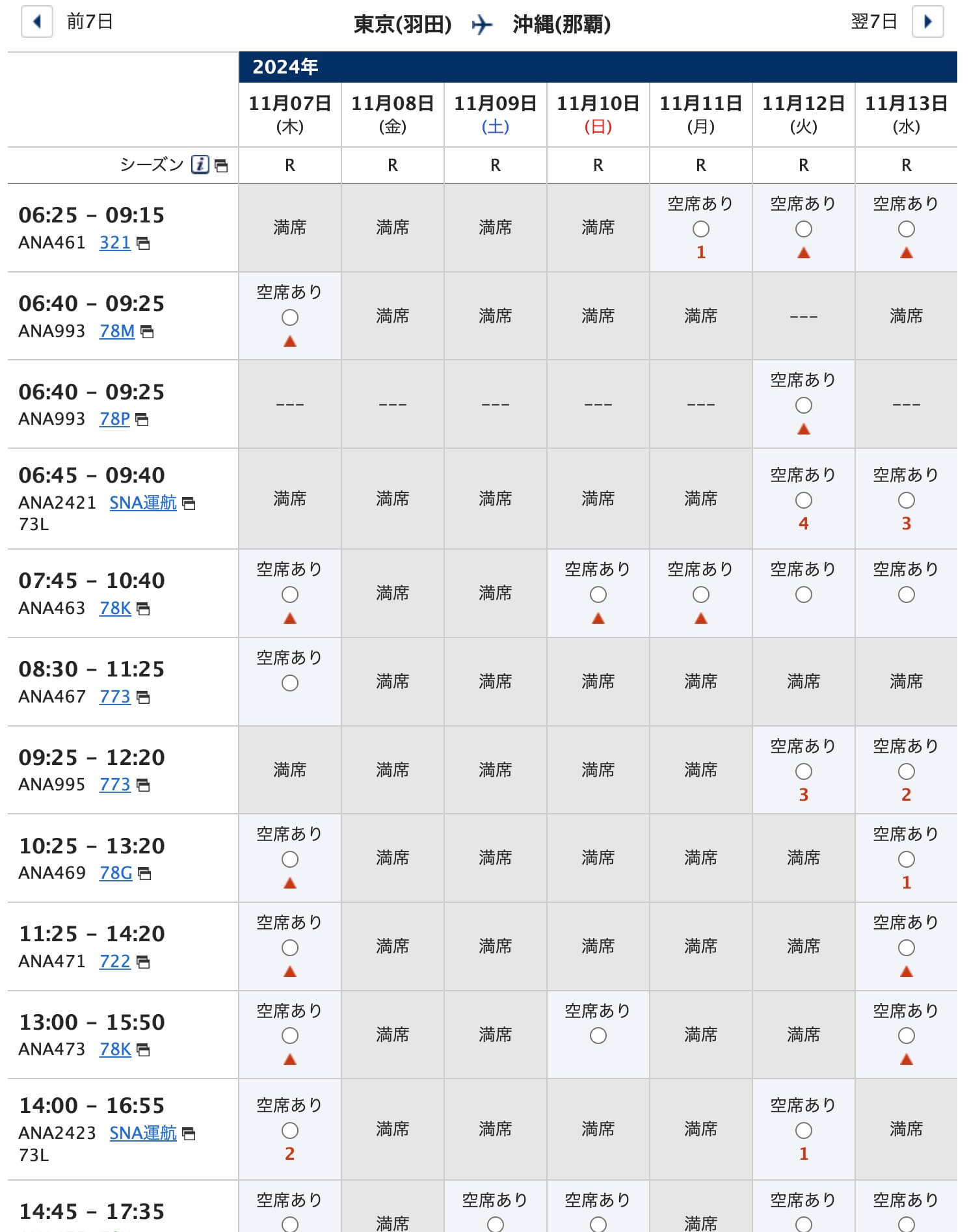 国内線特典航空券比較3