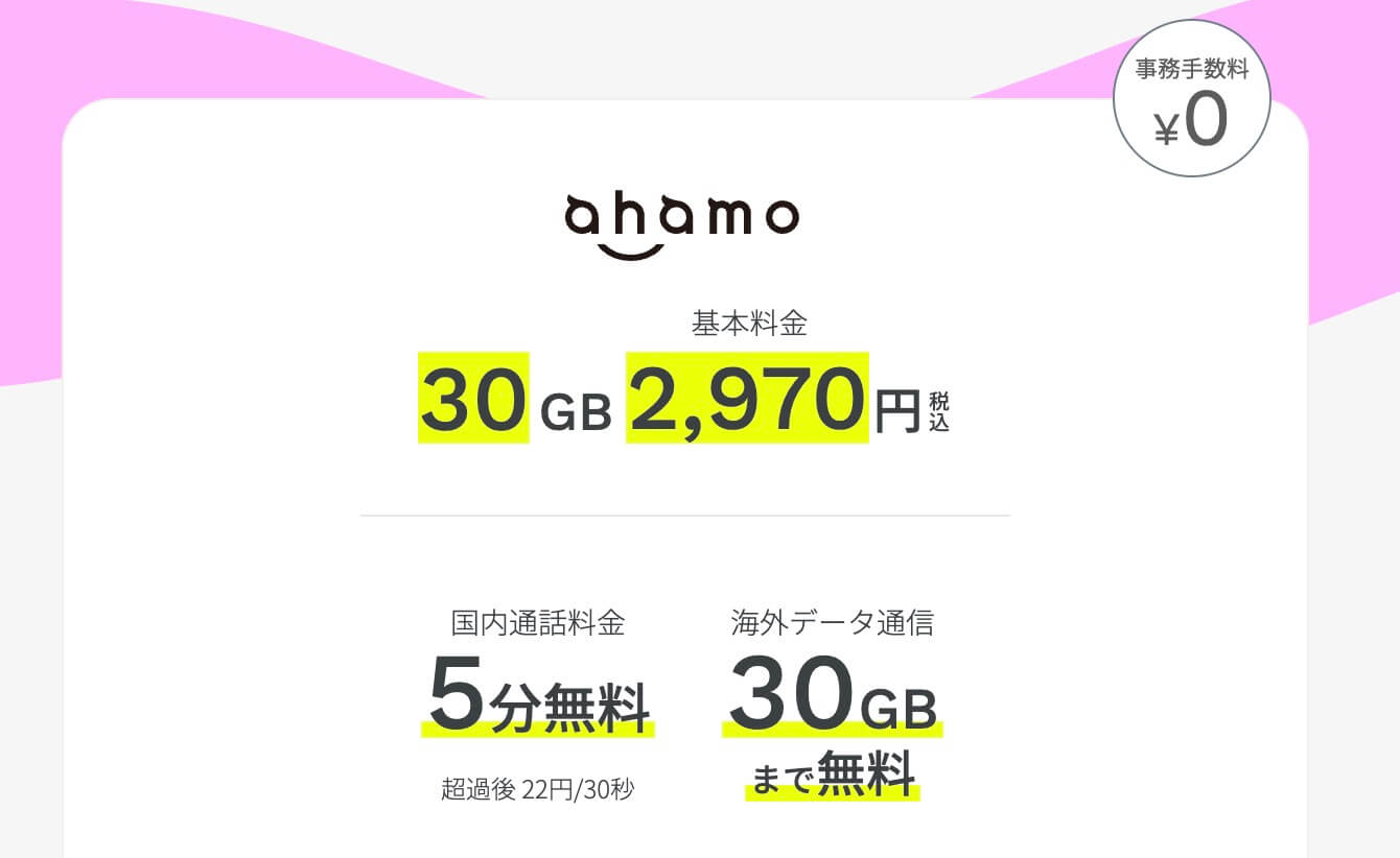 アハモ料金プラン