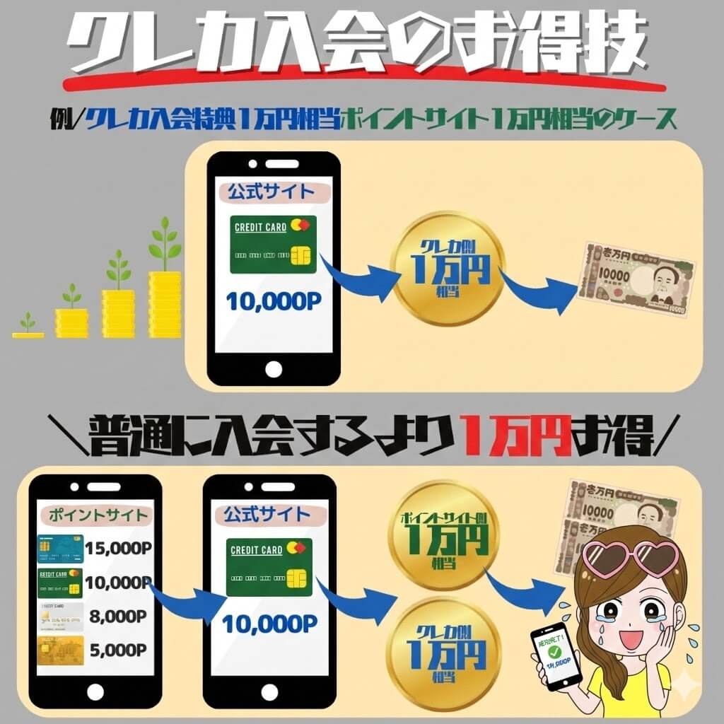 クレカポイ活のポイント2重取り