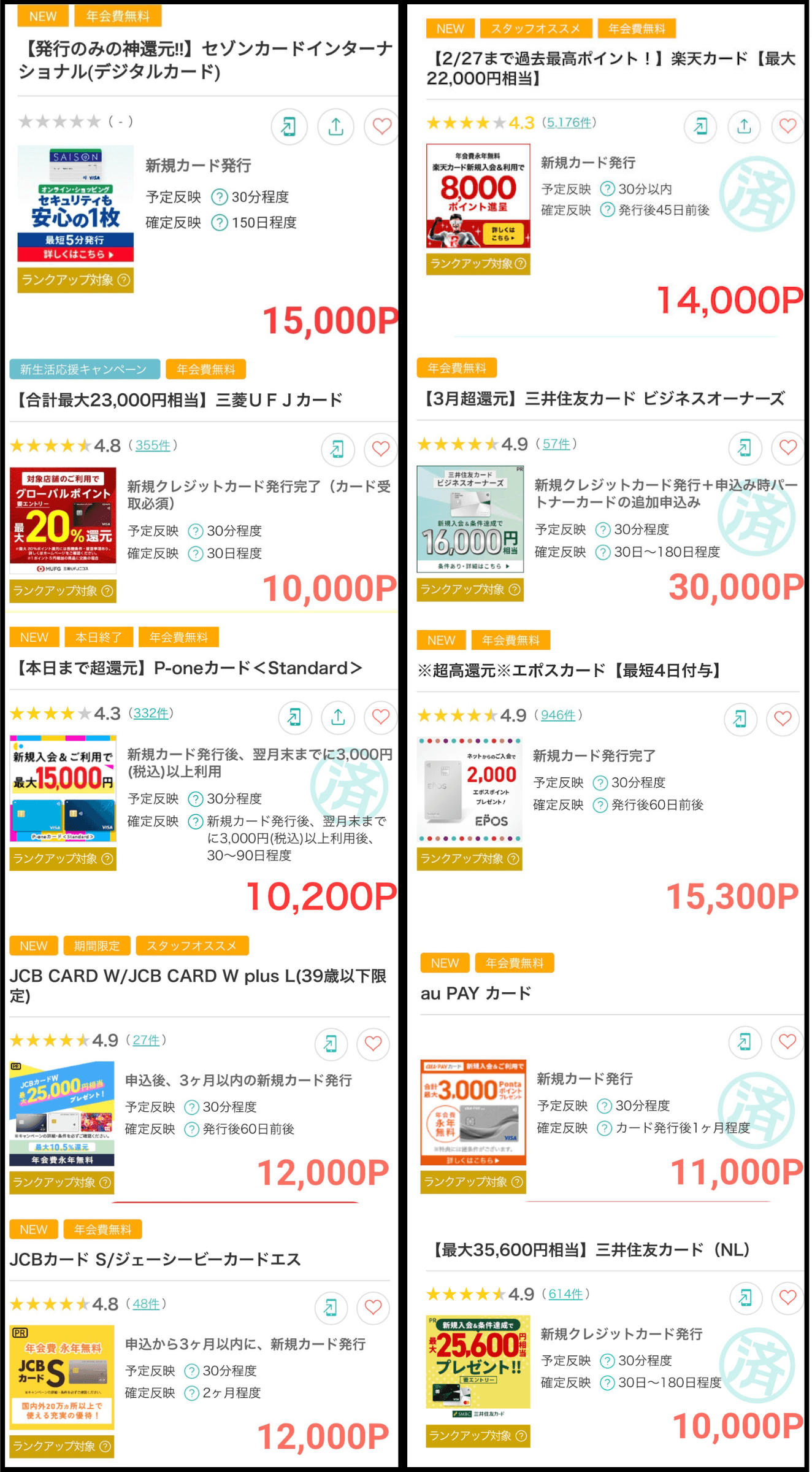 ポイ活クレジットカード発行おすすめ10選