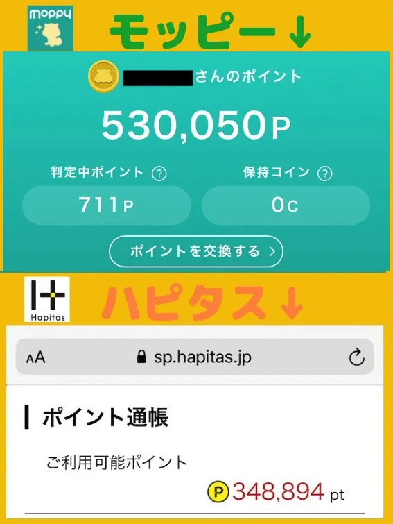 ポイ活をして獲得したポイント通帳