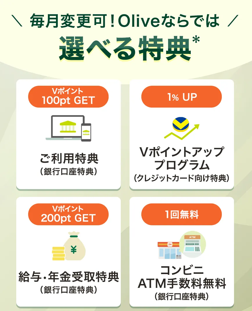 オリーブ選べる特典