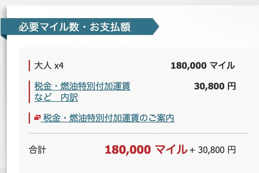 羽田ーハワイ往復4人