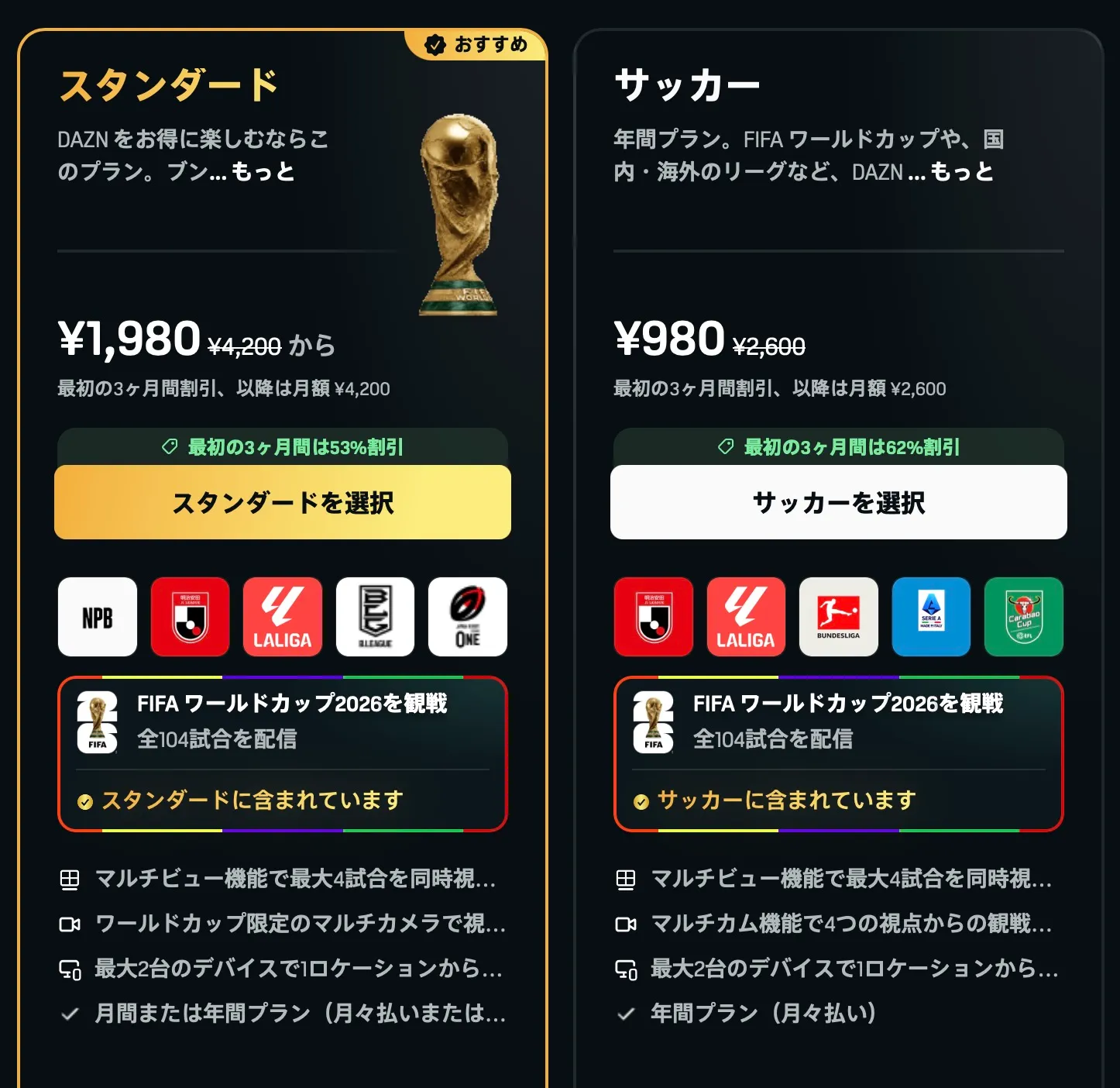 ワールドカップDAZN無料で視聴(見る)方法1