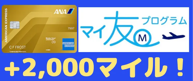 ANAマイ友プログラム(ANAアメックスゴールドの場合)