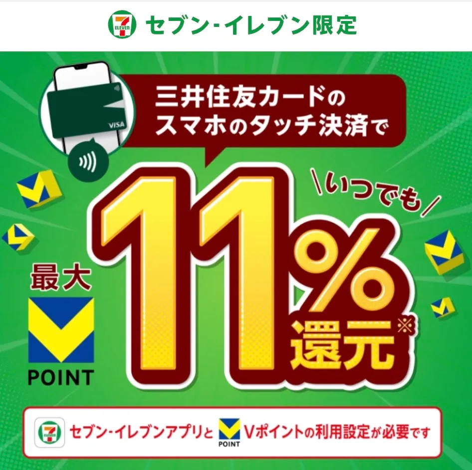 Oliveセブンイレブンで11%還元